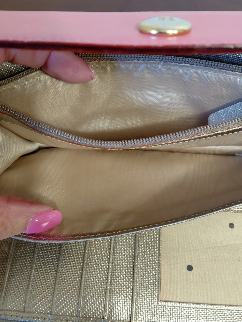 Kate Spade Pink Trifold Wallet With Checkbook - Picture 7 of 10